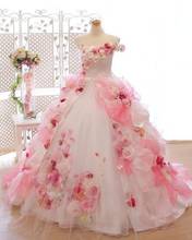 3D Floral Flower Girl Dresses Hand Made Flowers Little Princess Vintage Child Party Pageant Gown 2024 - buy cheap