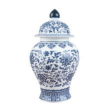 Античный Фарфор Jingdezhen синий и белый общий бак банки для чая банки для хранения 2024 - купить недорого