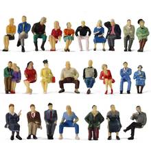 25pcs Model Railway O scale Painted Seated Figure 1:43 Painted Sitting People Park Layout 25 different Poses P4806 2024 - buy cheap