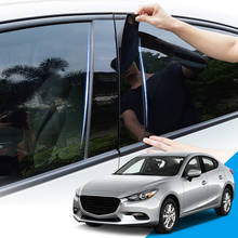 Adesivo de pvc para janela de carro, acessório externo para carro mazda 3 axela bm bp 2013-2020 2024 - compre barato