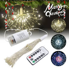Tira de luces LED de fuegos artificiales de diente de león, tira de alambre de cobre para decoración de bodas, navidad 2024 - compra barato