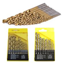 13PCS/set 1.5-6.5mm HSS Twist Drill Bits set Coated Titanium Coated  Bit Kit Hole Saw Cutter Woodworking Plastic metal Tool 2024 - buy cheap