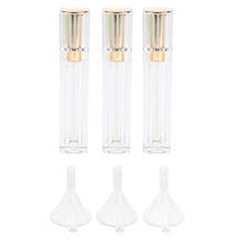 Frasco de tubo para brilho labial 3 x lavável, recipiente claro de 8ml com frasco de tubo de brilho labial com 3 frasco 2024 - compre barato