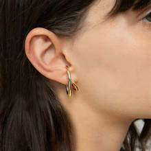 Goth Earrings for Women Metal Arc Circle Earrings Vintage Geometric Hoop Earrings Gold Femme Brincos Women Punk Jewelry 2020 2024 - buy cheap