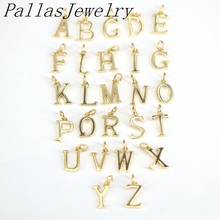 26 pçs pingentes de letras douradas, pingentes de alfabeto inital para fazer joias 2024 - compre barato