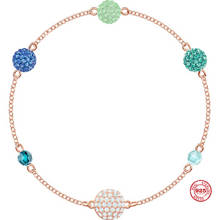 Pulsera colorida con hebilla magnética Invisible para mujer, abalorio de plata 2020 pura, copia Original 1:1, regalos de joyería de lujo para mujer 925 2024 - compra barato