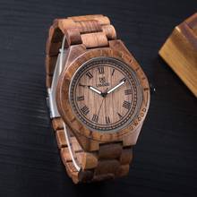 Uwood-relojes de madera de bambú para hombre, pulsera de cuarzo con correa de madera, regalo Masculino 2024 - compra barato