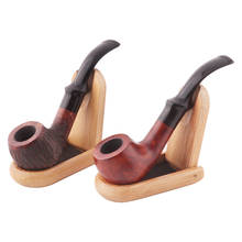 Durable Briar Smoking Pipe Smoke Grinder Herb Portable Handmade Classic Bent Briar Tobacco Pipe Smoking Accessories For Smoking 2024 - buy cheap