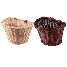 Lady and Kids Vintage Rattan Wicker Basket Bike Bicycle Handlebar Baskets Bicycle Front Basket,XL 2024 - buy cheap