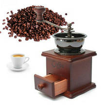 Molinillo de café antiguo Vintage de madera, molinillo de Café Manual con manivela 2024 - compra barato