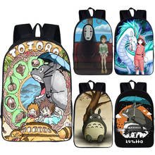 Mochila infantil totoro de anime, mochila escolar para meninos e meninas, desenho animado 2024 - compre barato