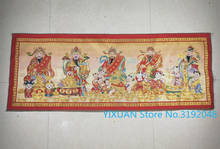 Religious embroidery mural tapestry God of wealth to Zhaocai Jinbao God of wealth God of wealth five way God of wealth 2024 - buy cheap