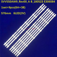 Tira de luces LED de iluminación trasera, accesorio para Pana sonic TX-55FX550B svv550aw9 _ rev00_a B_180523 E306084 55UD8400 55UD8500, 576mm, 9 unidades (6A + 3B), novedad 2024 - compra barato