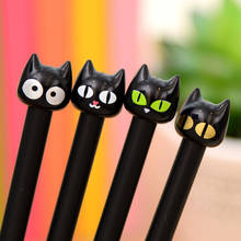 Novelty Black Cute Cat Head Gel Ink Pen Promotional Student Gift Stationery School Office Writing Pens Creative Stylus 2024 - buy cheap