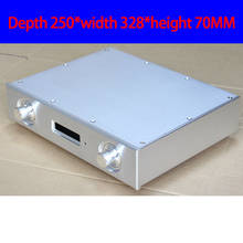 KYYSLB-caja de aluminio para amplificador, carcasa de bricolaje con perilla de pies, 250x328x70MM, Control suave Dual, todo aluminio 2024 - compra barato