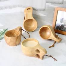 Mug Wood Water Cup Handmade Traditional Wooden Elegant Design Milk Cup for Camping Coffee Juice Milk Mug Home Restaurant 2024 - buy cheap