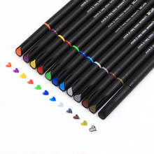 Caneta marcador de fibra 0.4mm, canetas de 12 24 cores à base de aquarela para esboço e desenho, arte, pintura, ponta de feltro, caneta de linha de gancho fino 2024 - compre barato