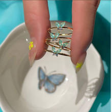 Crystal Zircon Butterfly Rings For Women Girls Cute Bear Flower Wedding Ring Party Finger Rings Vintage Jewelry Gifts Bague 2024 - купить недорого