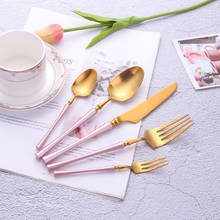 Golden Cutlery 20 Piece Set Knives Forks Spoons Kitchen Tableware Spoon Set Golden Stainless Steel Restaurant Dinnerware 2024 - buy cheap