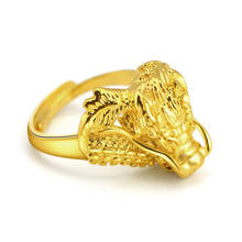 Anel com cabeça de dragão banhada a ouro, personalidade, para homens, mulheres, aberto, dedo, motocicleta, festa, biqueiro, hip hop, joias 2024 - compre barato