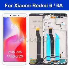 ЖК-дисплей 5,45 дюйма для Xiaomi Redmi 6A, сенсорный экран для Redmi 6, дигитайзер в сборе с рамкой для замены, 10 точек касания, качество АА 2024 - купить недорого