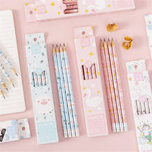 6-12pcs Cute Cartoon Pencils with Erasers HB Lead Painting Drawing Pencil for School Students Writing Stationery School Supplies 2024 - buy cheap