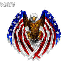 Volkrays personalidade stickerr carro eua águia careca eua bandeira americana acessórios reflexivo pvc decalque à prova d14 água, 14cm * 15cm 2024 - compre barato