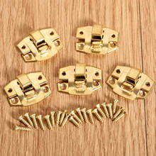 10Pcs Gold Antique Latch Decorative Jewelry Gift Wine Wooden Box Suitcase Case Hasp Latch Hook With Screws Iron 23x20mm 2024 - buy cheap