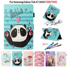 Cute Panda Unicorn Puppy Tablet Cover For Samsung Tab A7 Case Coque Leather Stand Shell Funda For Galaxy Tab A7 2020 Case Kids 2024 - buy cheap