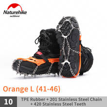Naturehike rolos de neve para escalada 10/25, sapatos ultraleves de aço inoxidável, dentes antiderrapantes para inverno, sapatos com dentes de gelo 2024 - compre barato
