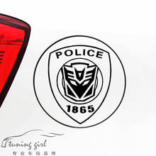 Car Stickers POLICE 1865 Decepticons Creative Funny Decals For Fuel Tank Cap Laptop Tablet Auto Tuning Styling Vinyls D10 2024 - buy cheap