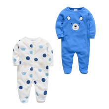 Conjunto de macacão de bebê cavkas, meninos, roupas de manga longa 100% algodão com estampa de desenho animado para recém-nascidos 2024 - compre barato