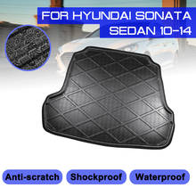 Alfombrilla antibarro para maletero trasero de coche, Hyundai Sonata Sedan alfombra para 2010, 2011, 2012, 2013, 2014 2024 - compra barato