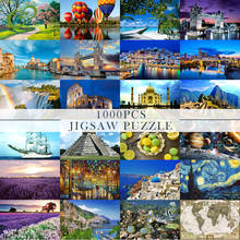 75*50cm Jigsaw puzzles 1000 pieces Assembling picture Landscape puzzles toys for adults children kids games educational Toys YJN 2024 - buy cheap