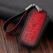 Car Accessories Genuine Leather Car Auto Remote Key Case Cover Holder Skin Shell  for Volvo S40 S60 S70 S80 S90 V40 V60 XC60 2024 - buy cheap