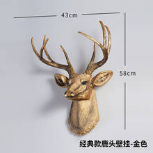 Home Decor Wall Accessories,Resin Charms 3D Deer Head,Statue,Sculpturer,Animal Figurine Miniature,Modern Decorative Art 2024 - buy cheap