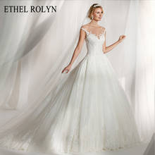 ETHEL ROLYN Wedding Dress 2022 Classy Off the Shoulder Lace Appliques Bride Backless Court Train Bridal Gowns Vestido De Noiva 2024 - buy cheap