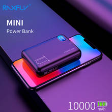RAXFLY mi ni mi power Bank, 10000 мА/ч, два USB, портативное зарядное устройство, power bank для Xiao mi, внешний аккумулятор, повербанк, 3 входа 2024 - купить недорого