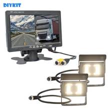 DIYKIT DC12V - 24V 7" 2 Split LCD Screen Car Monitor LED Night Vision CCD Rear View Car Camera System for Bus Houseboat Truck 2024 - buy cheap