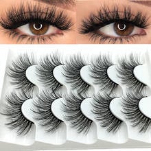 5 Pairs 3D Mink Hair False Eyelashes Multilayer Messy Wispy Fluffy Lash Handmade Natural Thick Cross Lashes Extension Tools 2024 - buy cheap