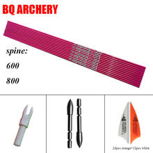 12pcs Archery Pure Carbon Arrows Spine600 800 ID 4.2mm Arrows Accessories for Recurve Bow Longbow Hunting DIY Accessories 2024 - buy cheap