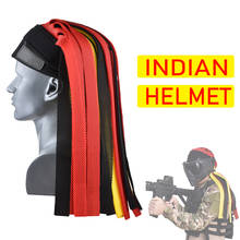 Máscara de capacete para airsoft paintball, acessório tático de caça com testa trançada, acessório de filme cosplay 2024 - compre barato