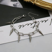Pointed Rivet Rivet Metal Bracelet Punk Gothic Rock Unisex Bracelet Men's Jewelry Metal Bracelet 2024 - buy cheap