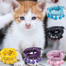 Cat Collar With 5 Bells Collar For Cats Kitten  Small  Dog Puppy Neck Strap Safety  Chihuahua Necklace Optional traction rope 2024 - buy cheap