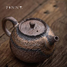 PINNY 220ML Japanese Style Gilt Teapot Ceramic Retro Kung Fu Tea Pot Pu'er Tea Maker Hand Made Tea Service 2024 - buy cheap