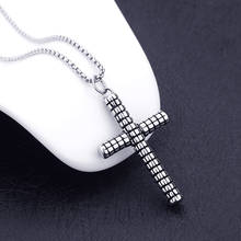 Wholesale price 316L stainless steel cross pendant necklace punk hip-hop rock jewelry for men drop shipping 2024 - buy cheap
