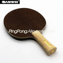 Sanwei raquete de tênis de mesa dínamo, raquete (5 camadas de madeira, leve e rápida), bastão de pingue-pongue 2024 - compre barato