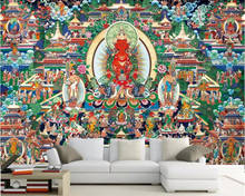 Beibehang-papeles tapiz para decoración del hogar, murales budistas del Templo thangka personalizados, bodhisattva, pinturas de pared de fondo, papel de pared 2024 - compra barato