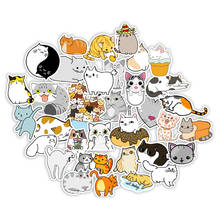 Pegatinas de papelería de gato para niños, pegatinas de dibujos animados Kawaii, lista de pegatinas para diario, álbum de recortes, DIY, 50 Uds. 2024 - compra barato