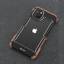 Wood Case For iPhone 12 Pro Max 12 mini Aluminum Metal Wood Bumper Protective Cover For iPhone 11 11 Pro Max Back Cover 2024 - buy cheap